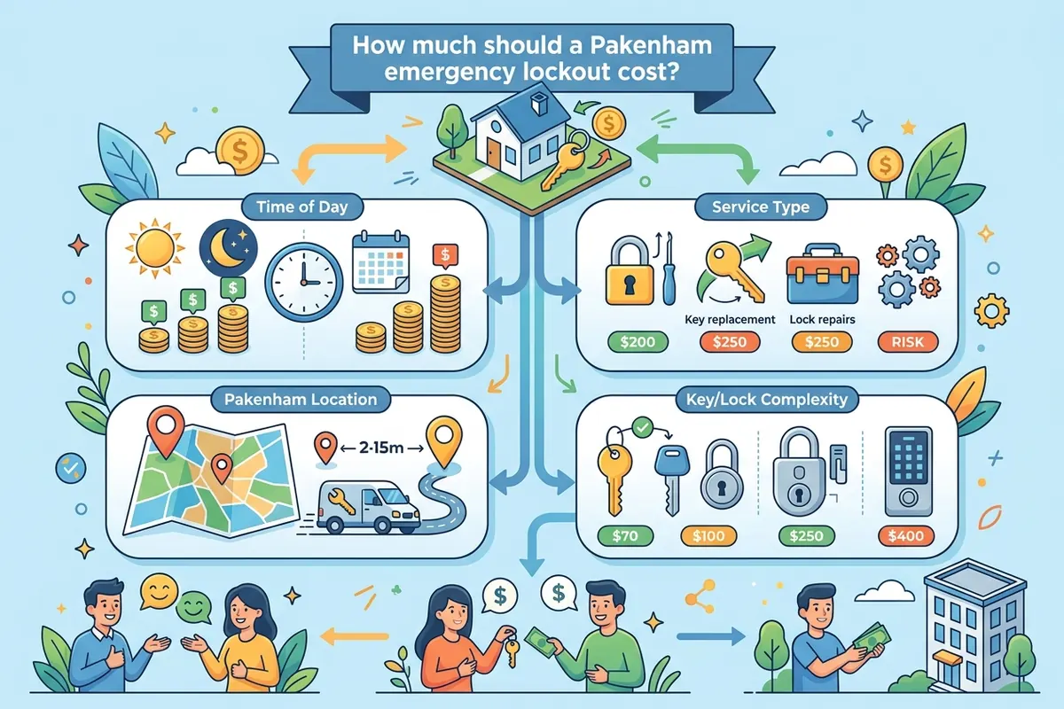 How much should a Pakenham emergency lockout cost?